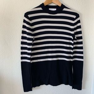 Everlane Black and White Striped Sweater